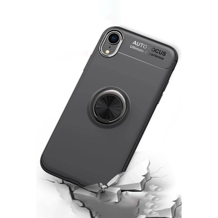 Newface iPhone XR Kılıf Range Yüzüklü Silikon