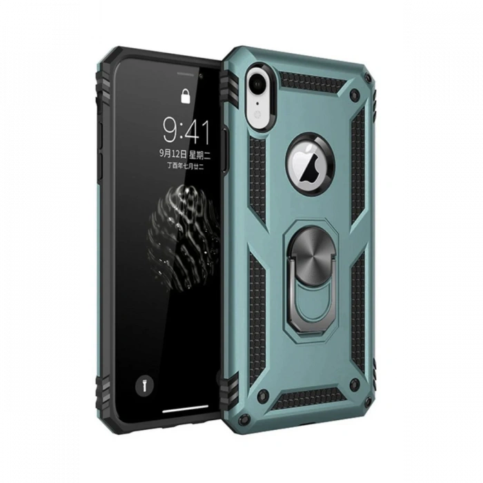 Newface iPhone XR Kılıf Sofya Yüzüklü Silikon Kapak