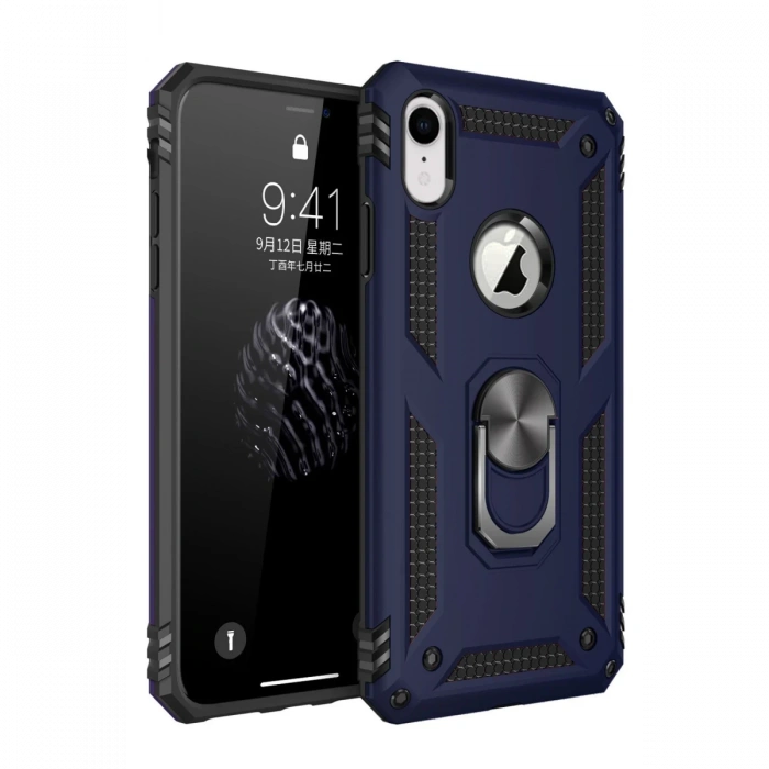 Newface iPhone XR Kılıf Sofya Yüzüklü Silikon Kapak