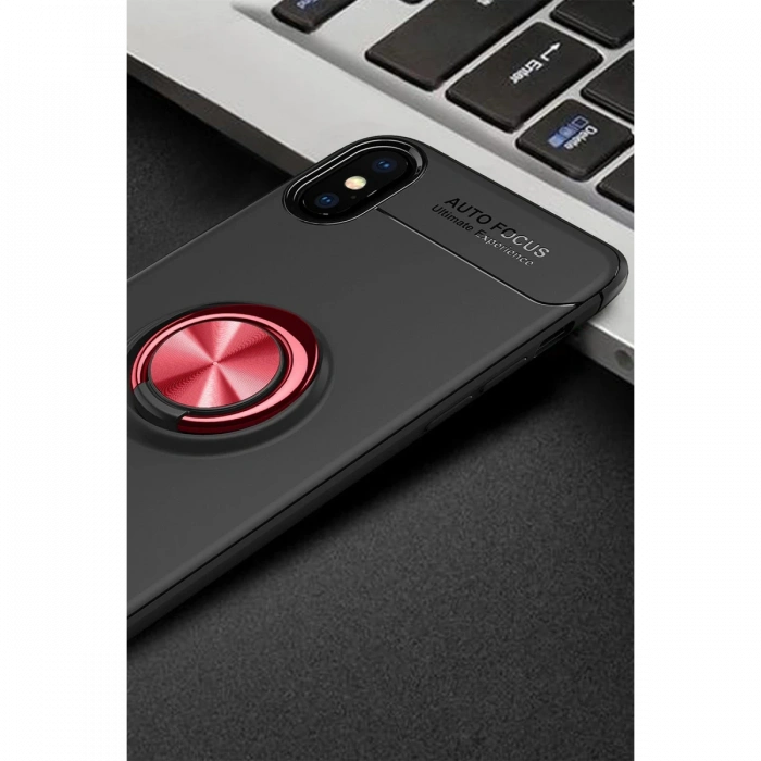 Newface iPhone XS Kılıf Range Yüzüklü Silikon
