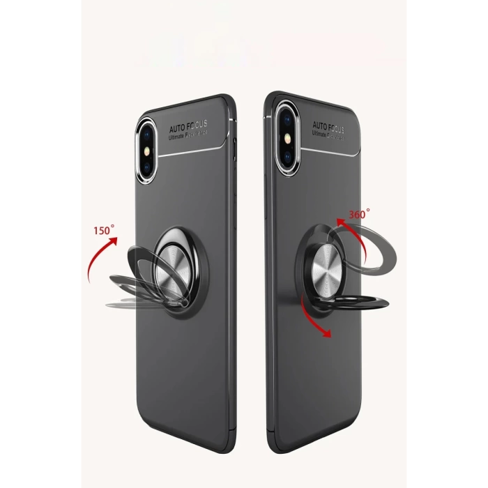 Newface iPhone XS Kılıf Range Yüzüklü Silikon
