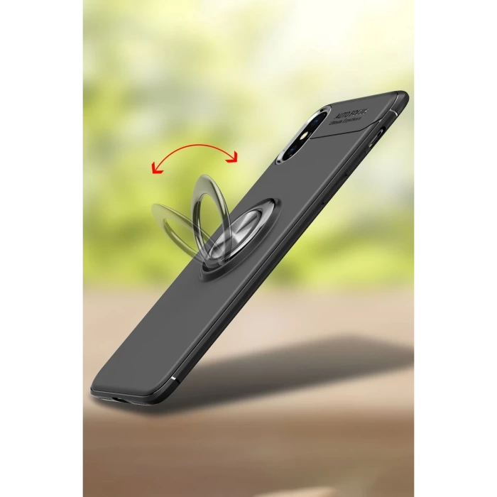 Newface iPhone XS Kılıf Range Yüzüklü Silikon