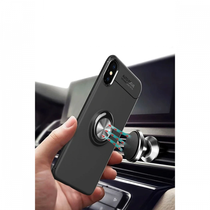 Newface iPhone XS Kılıf Range Yüzüklü Silikon