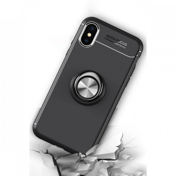 Newface iPhone XS Kılıf Range Yüzüklü Silikon