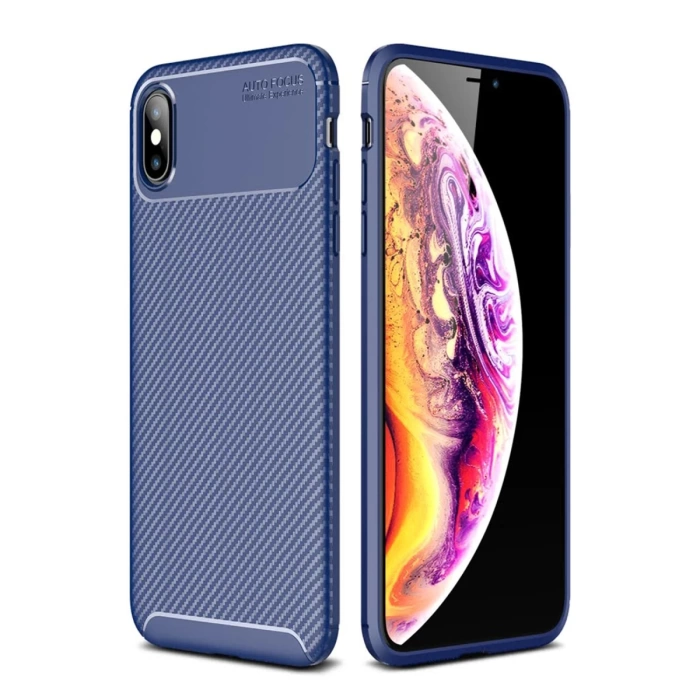 Newface iPhone XS Max Kılıf Auto Focus Karbon Kapak