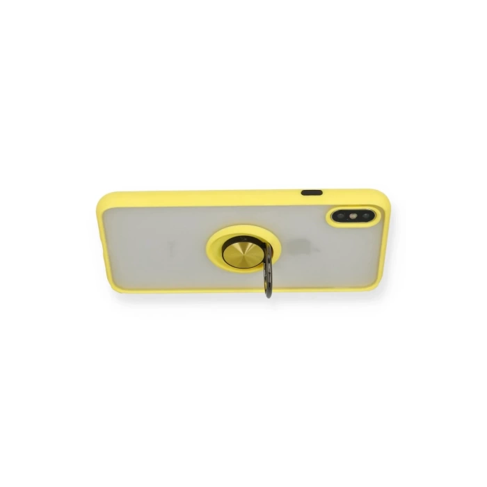 Newface iPhone XS Max Kılıf Montreal Yüzüklü Silikon Kapak