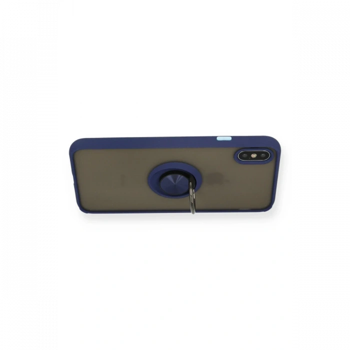 Newface iPhone XS Max Kılıf Montreal Yüzüklü Silikon Kapak