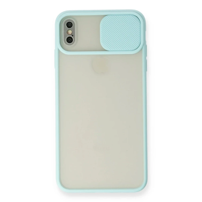 Newface iPhone XS Max Kılıf Palm Buzlu Kamera Sürgülü Silikon