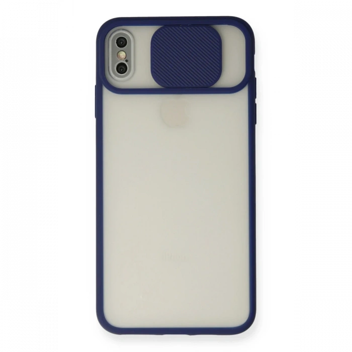 Newface iPhone XS Max Kılıf Palm Buzlu Kamera Sürgülü Silikon