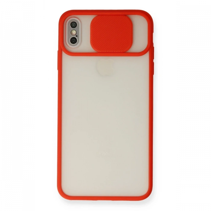 Newface iPhone XS Max Kılıf Palm Buzlu Kamera Sürgülü Silikon