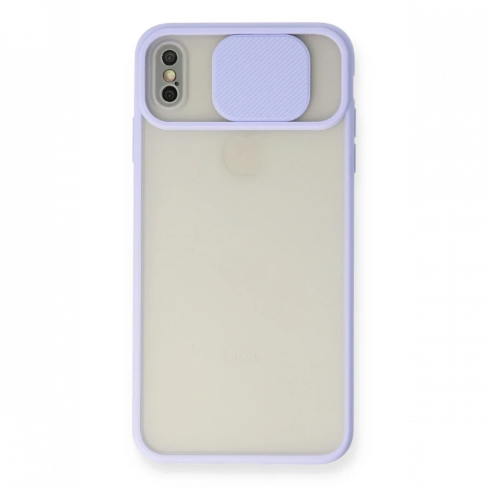 Newface iPhone XS Max Kılıf Palm Buzlu Kamera Sürgülü Silikon