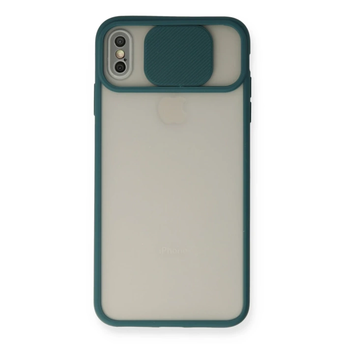 Newface iPhone XS Max Kılıf Palm Buzlu Kamera Sürgülü Silikon