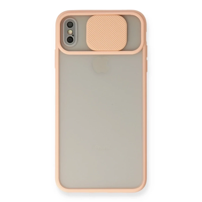 Newface iPhone XS Max Kılıf Palm Buzlu Kamera Sürgülü Silikon