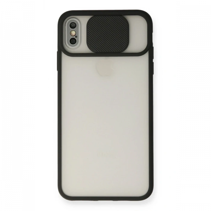 Newface iPhone XS Max Kılıf Palm Buzlu Kamera Sürgülü Silikon