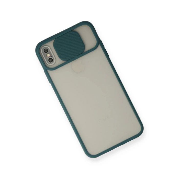 Newface iPhone XS Max Kılıf Palm Buzlu Kamera Sürgülü Silikon