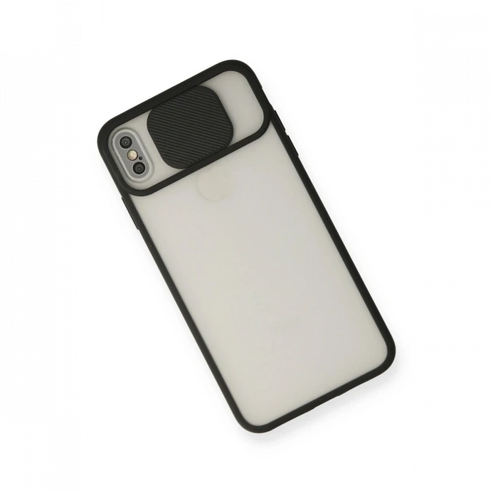 Newface iPhone XS Max Kılıf Palm Buzlu Kamera Sürgülü Silikon