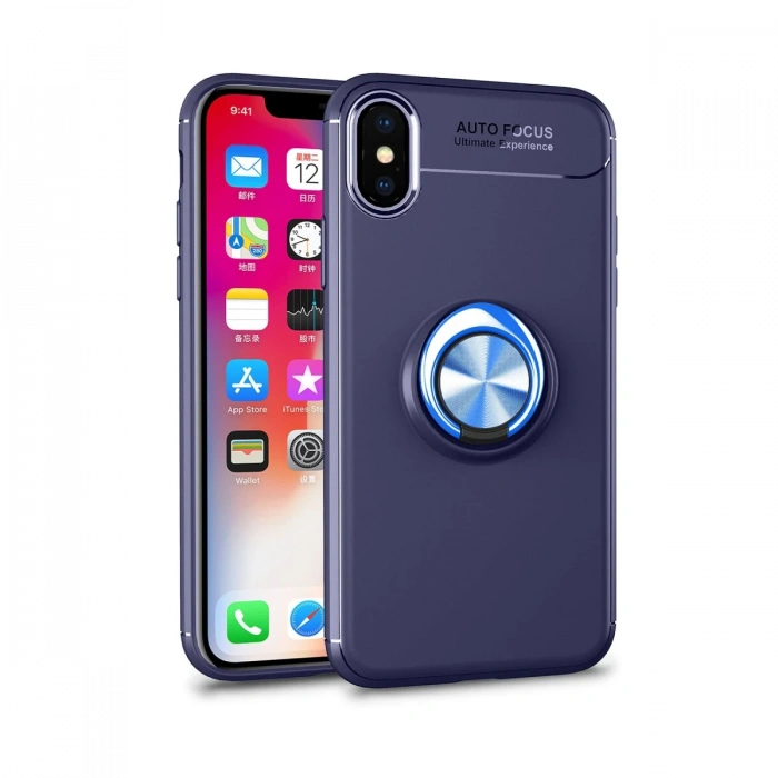 Newface iPhone XS Max Kılıf Range Yüzüklü Silikon