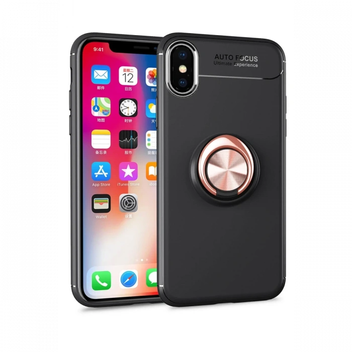 Newface iPhone XS Max Kılıf Range Yüzüklü Silikon