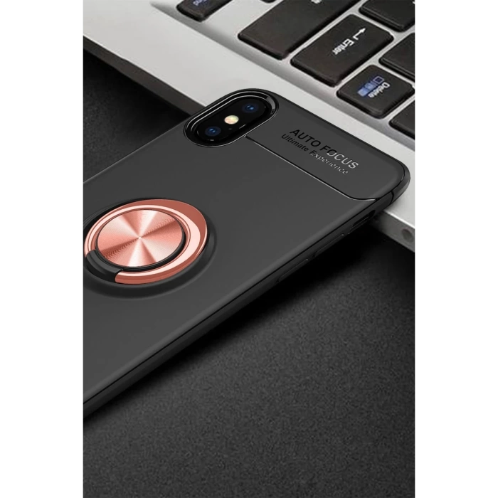 Newface iPhone XS Max Kılıf Range Yüzüklü Silikon