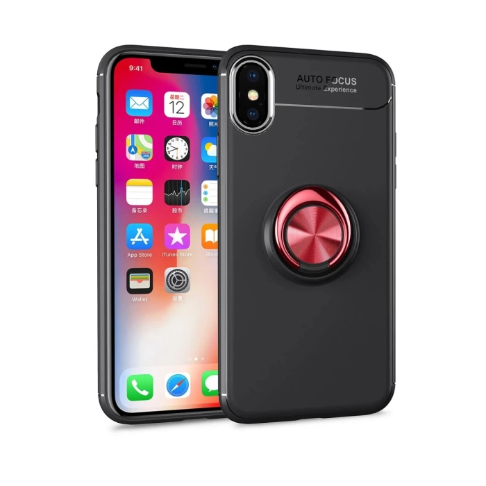 Newface iPhone XS Max Kılıf Range Yüzüklü Silikon