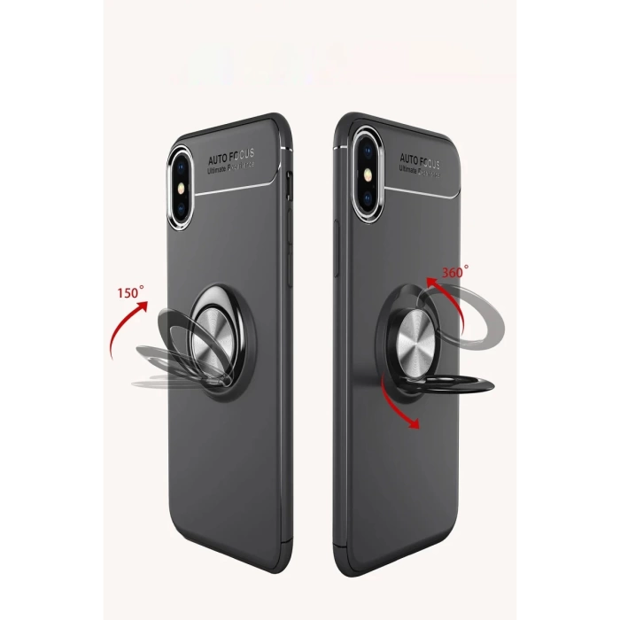 Newface iPhone XS Max Kılıf Range Yüzüklü Silikon