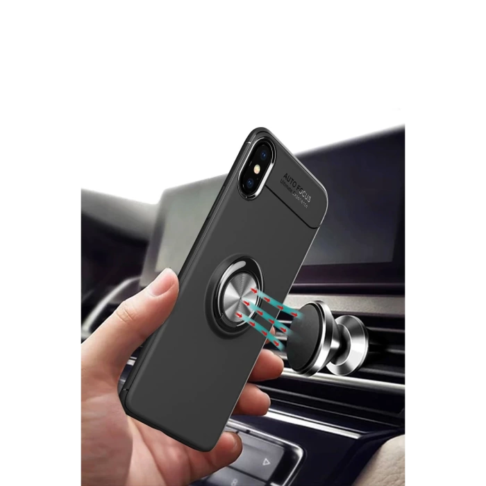 Newface iPhone XS Max Kılıf Range Yüzüklü Silikon
