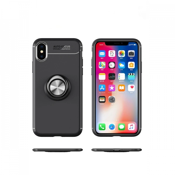 Newface iPhone XS Max Kılıf Range Yüzüklü Silikon