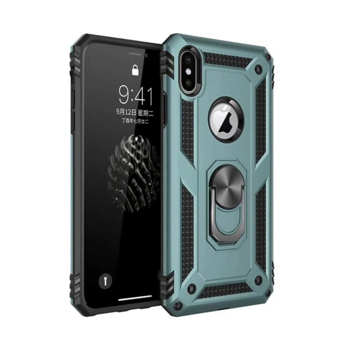 Newface iPhone XS Max Kılıf Sofya Yüzüklü Silikon Kapak