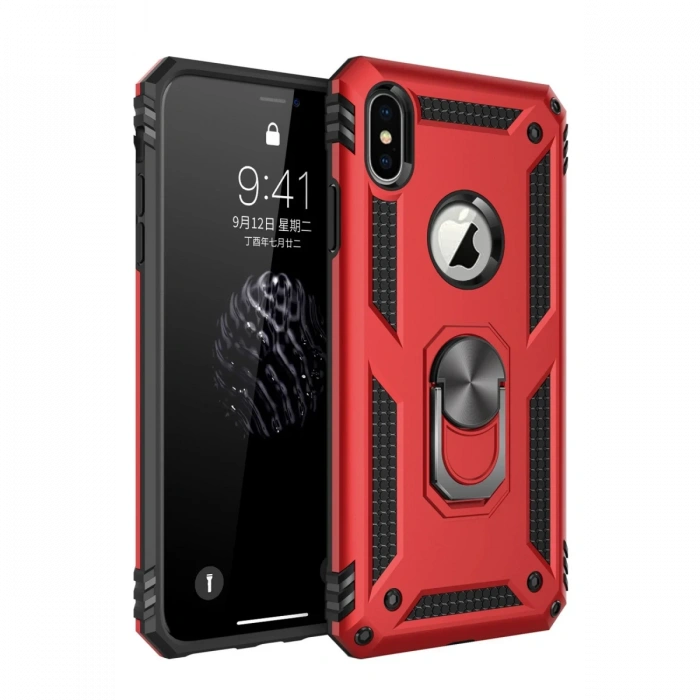 Newface iPhone XS Max Kılıf Sofya Yüzüklü Silikon Kapak