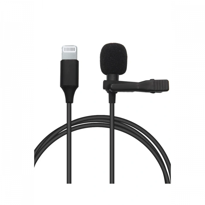 Lightning 2 Metre Double Mikrofon - Siyah