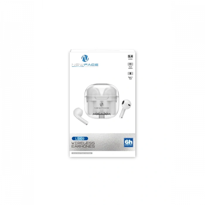 Newface LS-09 Bluetooth 5.3 TWS Kablosuz Airpods Kulaklık - Krem