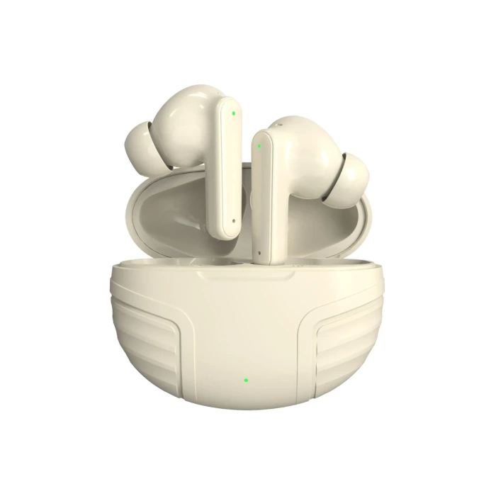 Newface LS-19 Aktif Gürültü Engelleyici Özellikli Bluetooth 5.4 Kablosuz Airpods Kulaklık - Krem