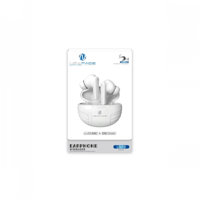 Newface LS-19 Aktif Gürültü Engelleyici Özellikli Bluetooth 5.4 Kablosuz Airpods Kulaklık - Siyah