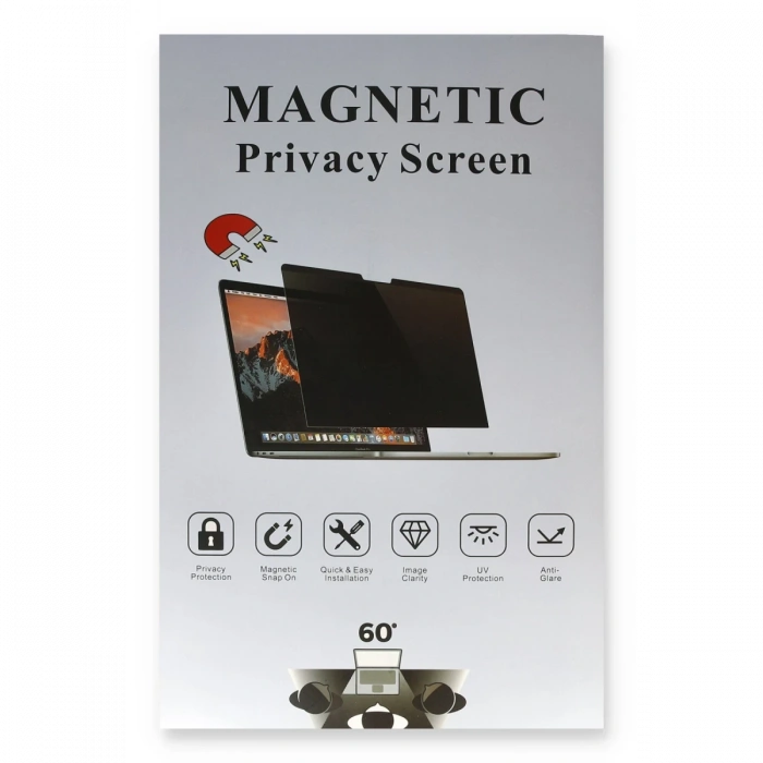 Newface Macbook Air 13.3 Macbook Manyetik Hayalet Ekran Koruyucu - Siyah
