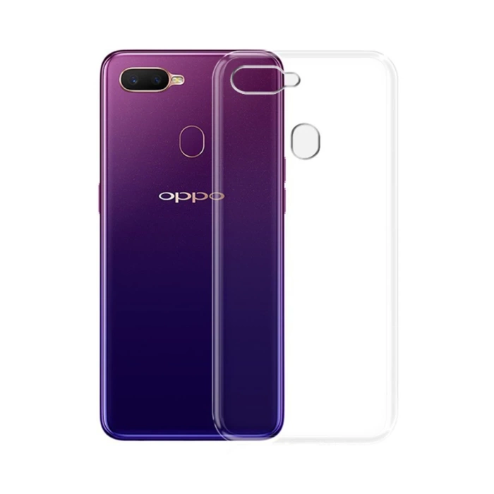 Newface Oppo A12 Kılıf Lüx Şeffaf Silikon - Şeffaf
