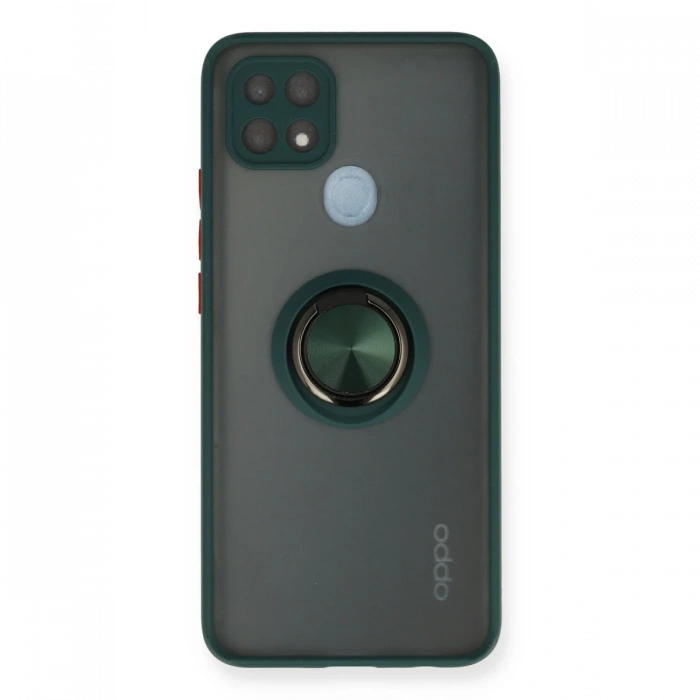 Oppo A15 Kılıf Montreal Yüzüklü Silikon Kapak