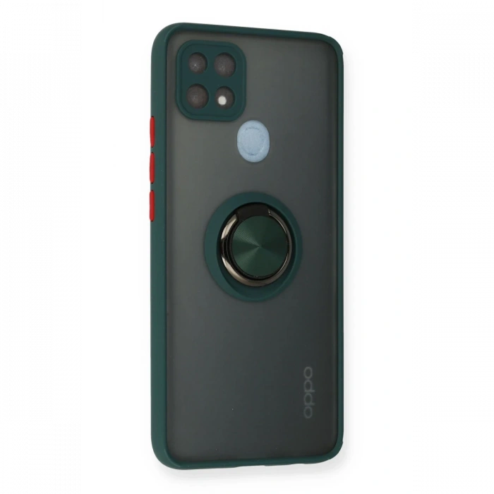 Oppo A15 Kılıf Montreal Yüzüklü Silikon Kapak