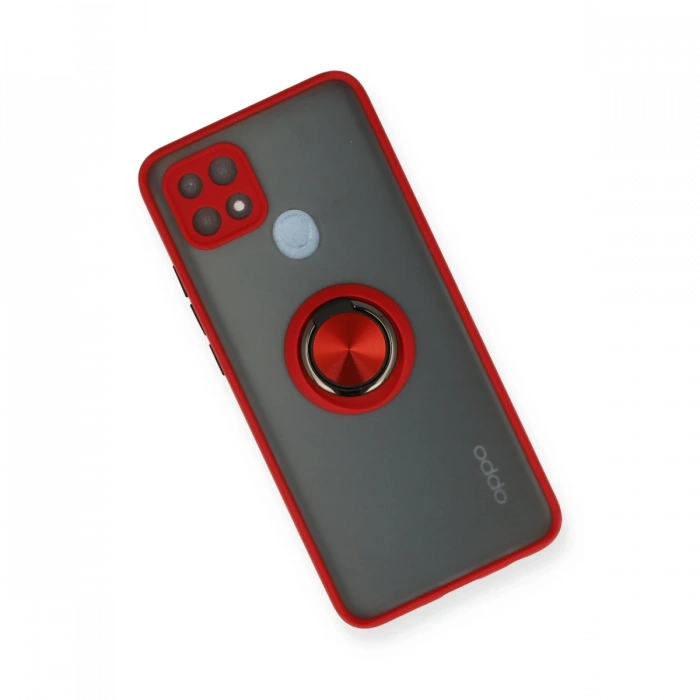 Oppo A15 Kılıf Montreal Yüzüklü Silikon Kapak