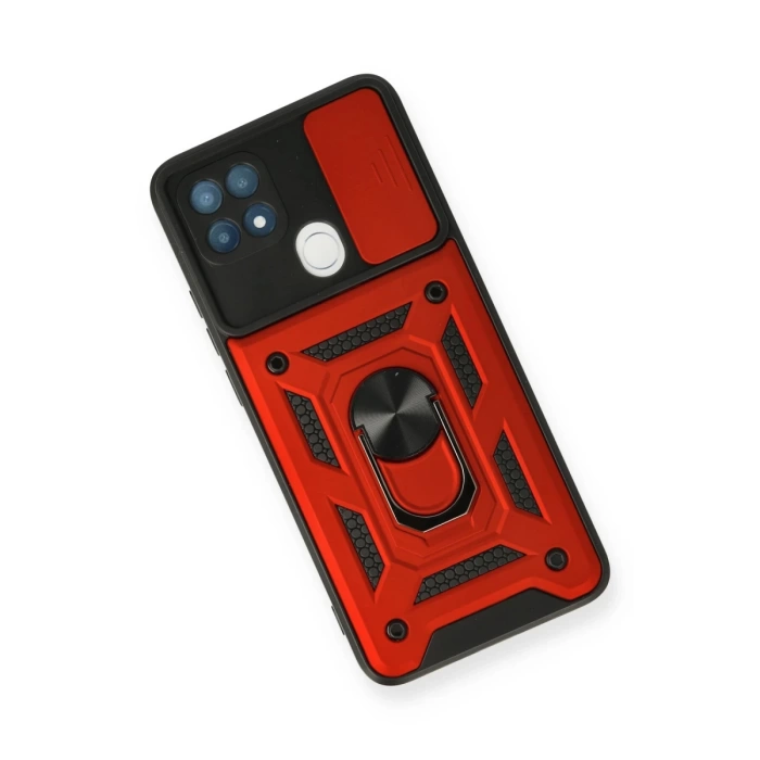 Newface Oppo A15 Kılıf Pars Lens Yüzüklü Silikon