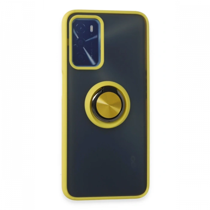 Newface Oppo A16 Kılıf Montreal Yüzüklü Silikon Kapak