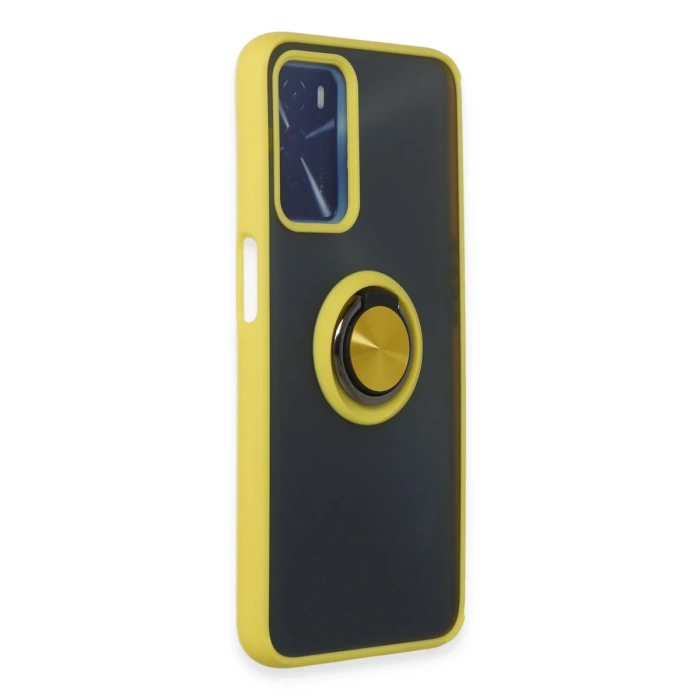 Newface Oppo A16 Kılıf Montreal Yüzüklü Silikon Kapak