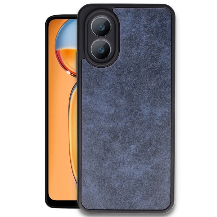 Newface Oppo A38 Kılıf Aras Deri Kapak - Lacivert