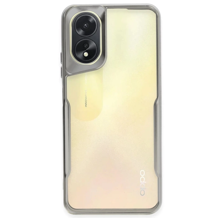 Newface Oppo A38 Kılıf Boyi Silikon Kapak - Gümüş