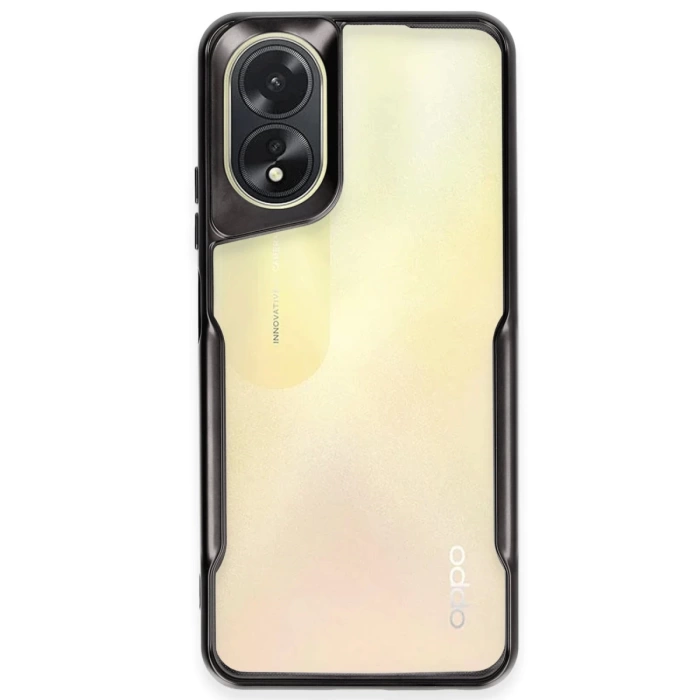 Newface Oppo A38 Kılıf Boyi Silikon Kapak - Siyah