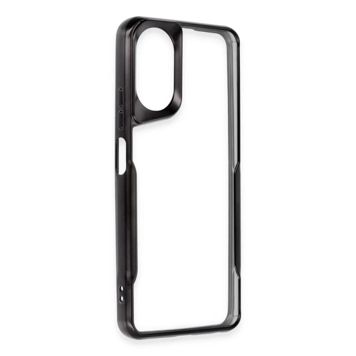 Newface Oppo A38 Kılıf Boyi Silikon Kapak - Siyah