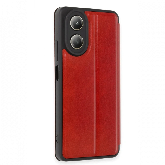 Newface Oppo A38 Kılıf Flip Cover - Kırmızı