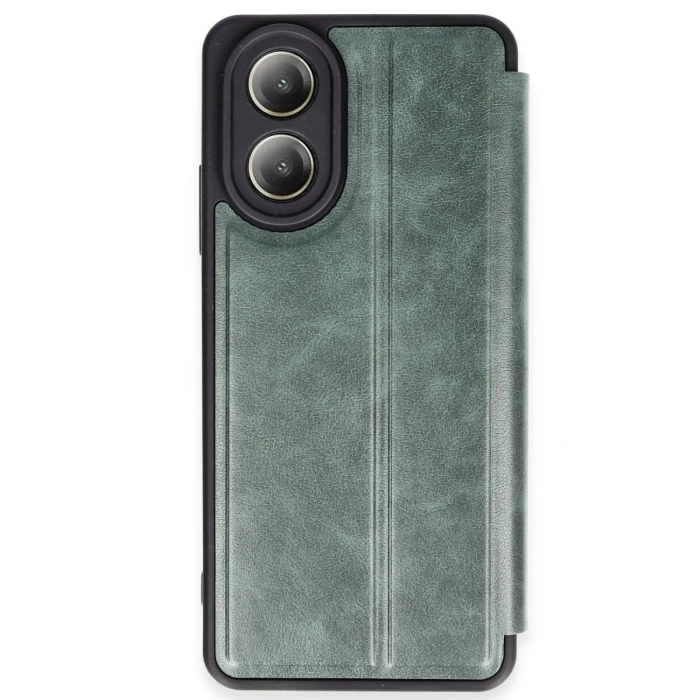 Newface Oppo A38 Kılıf Flip Cover - Koyu Yeşil