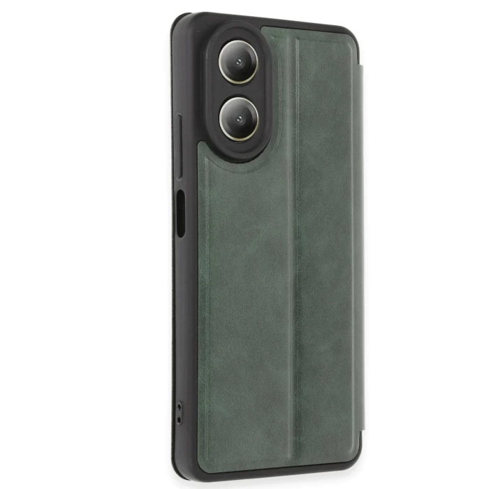 Newface Oppo A38 Kılıf Flip Cover - Koyu Yeşil