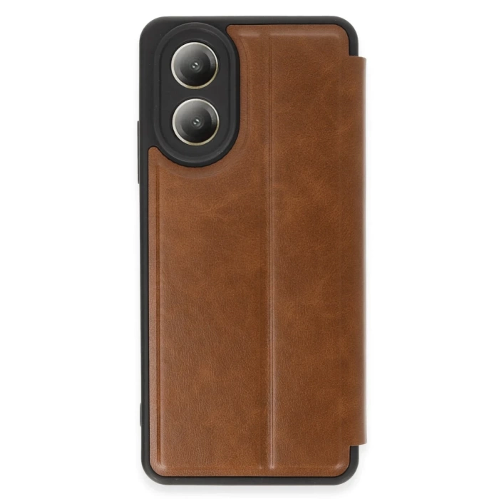 Newface Oppo A38 Kılıf Flip Cover - Taba