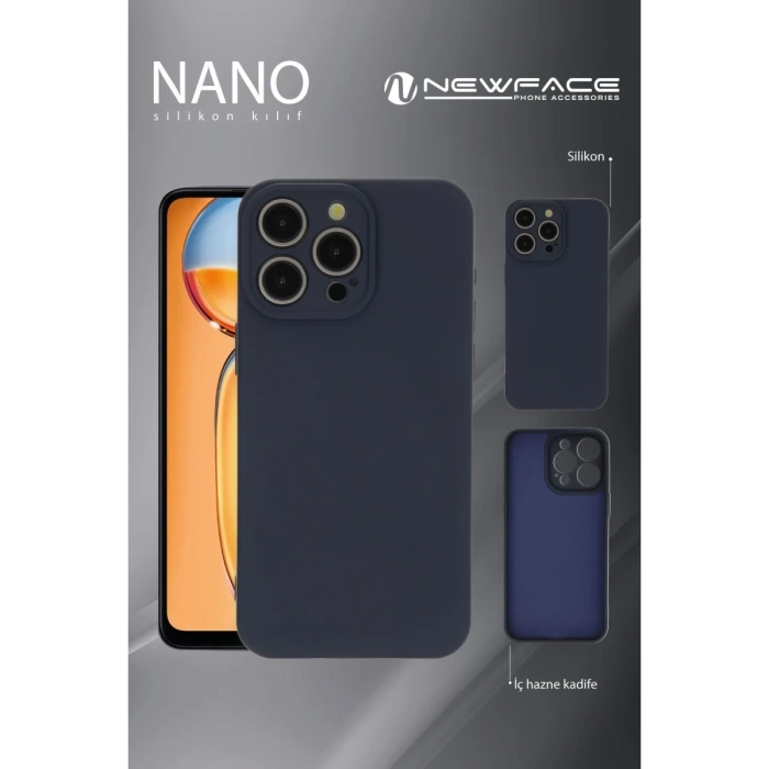 Newface Oppo A38 Kılıf Nano içi Kadife Silikon - Lacivert